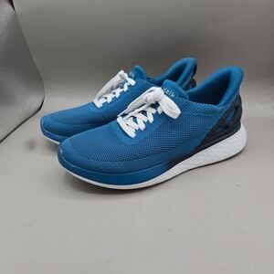 Kizik Athens Knit Sneaker Shoes Hands Comfort Lace Up Slip On Blue Mens Size 7.5